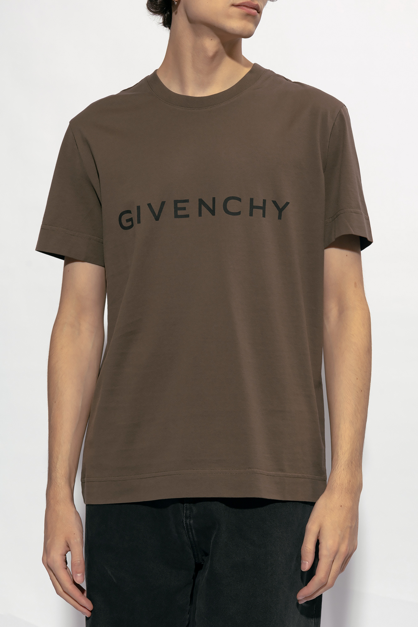 givenchy Tessuto raised-logo slides - shirt with logo givenchy Tessuto -  SchaferandweinerShops Armenia - Green T